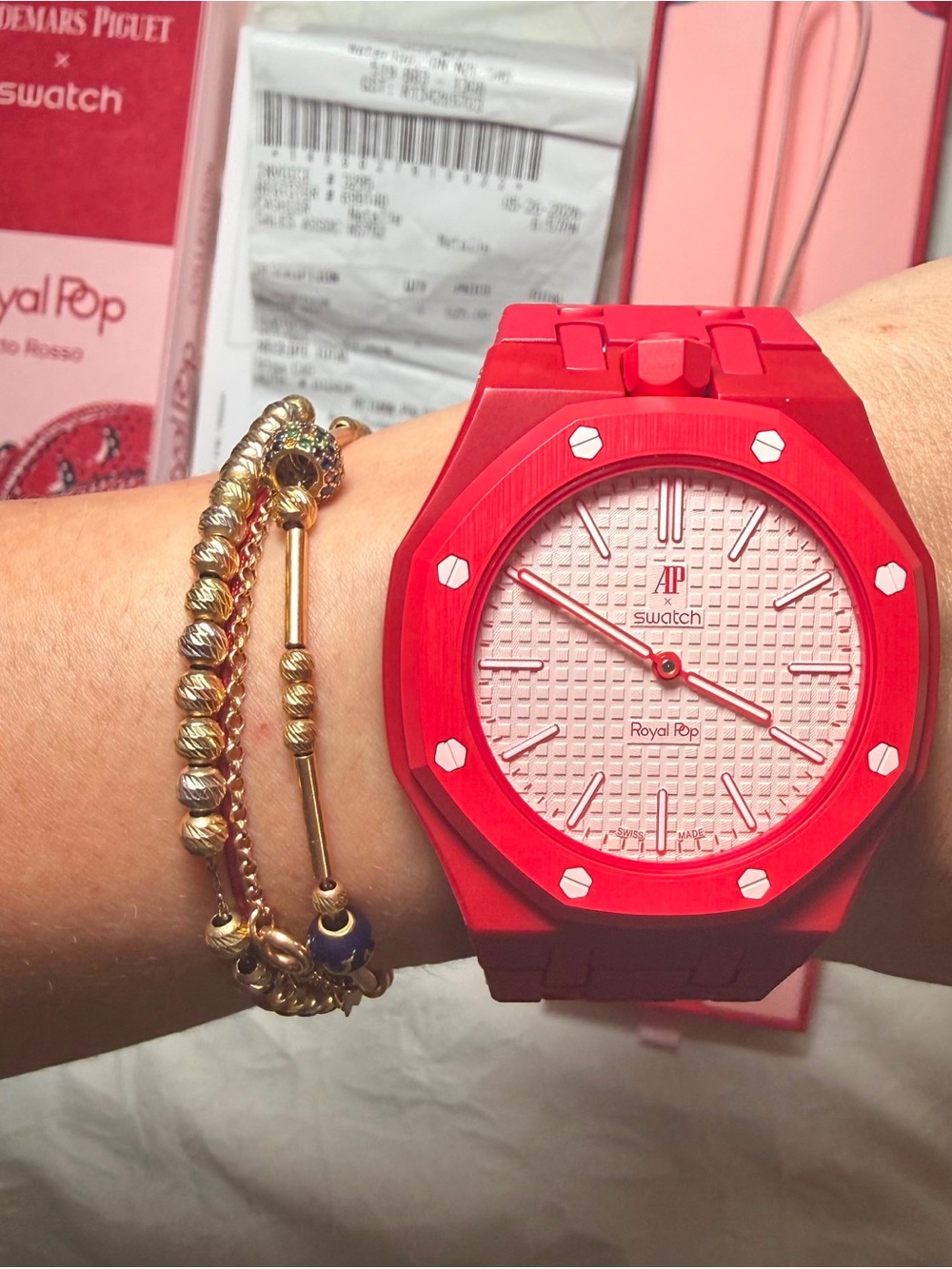 AP x Swatch Royal Pop Women's Red Watch